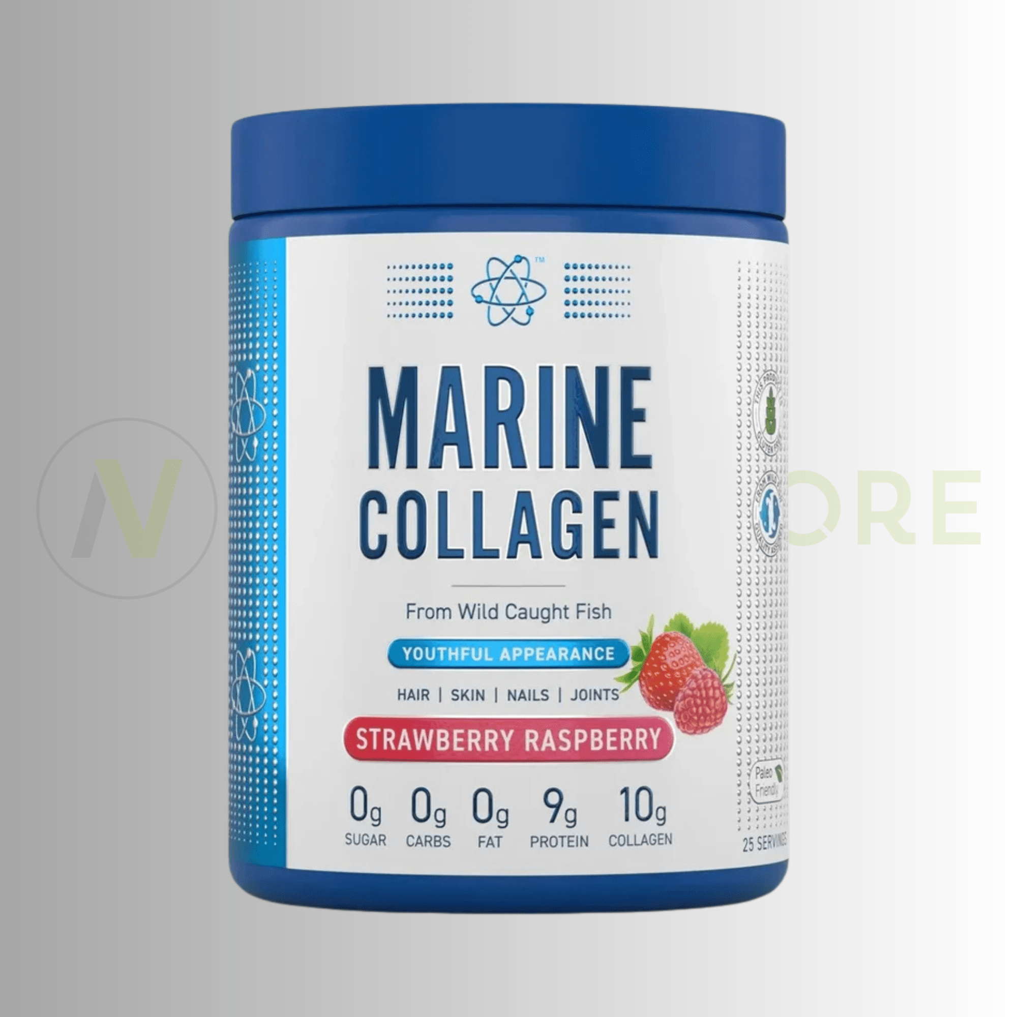 Applied Nutrition Marine Collagen Powder | Hydrolysed Collagen Peptides | 300g | 25 Servings - Nutristore