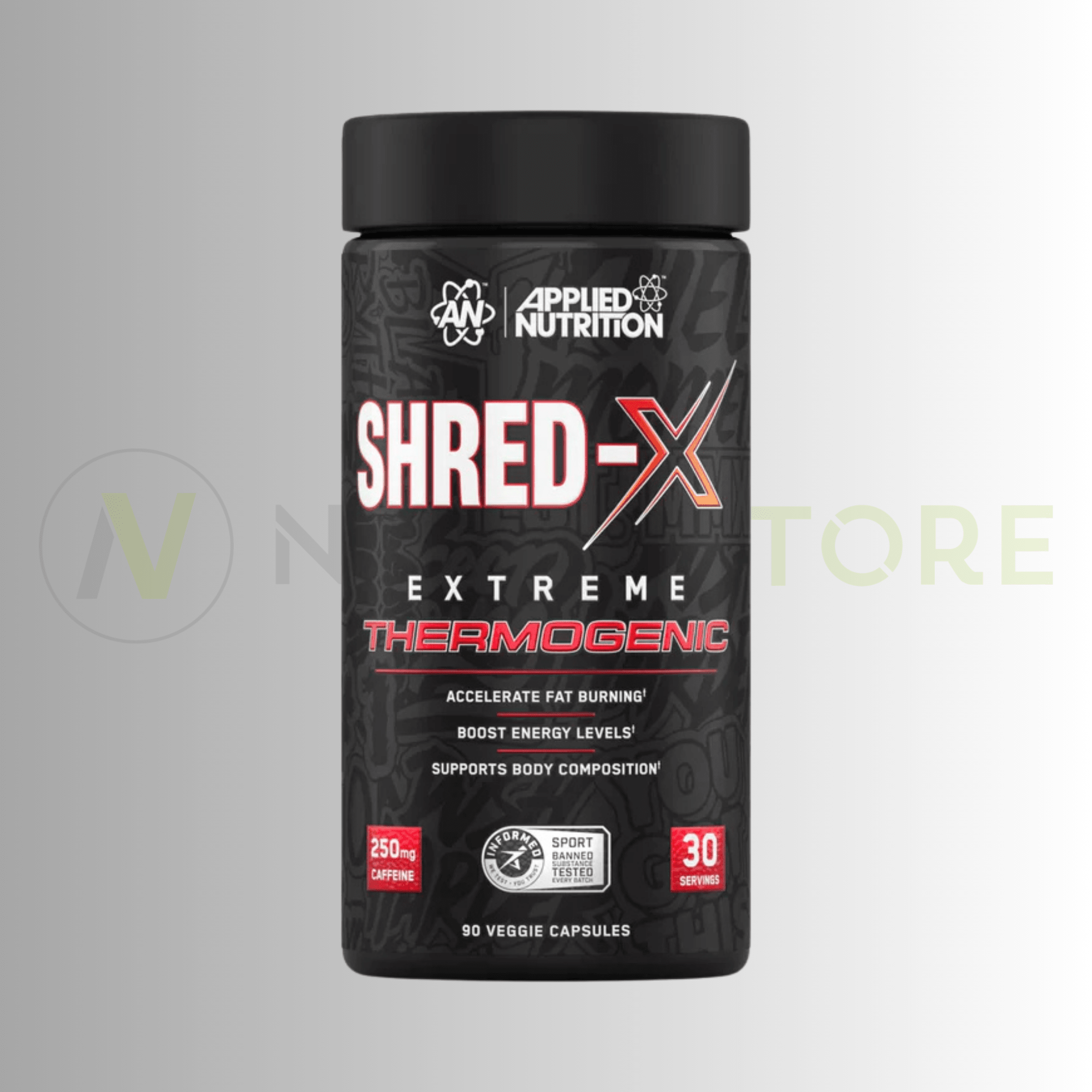 Applied Nutrition Shred X | Thermogenic Fat Burner & Energy Support | 90 Capsules - Nutristore