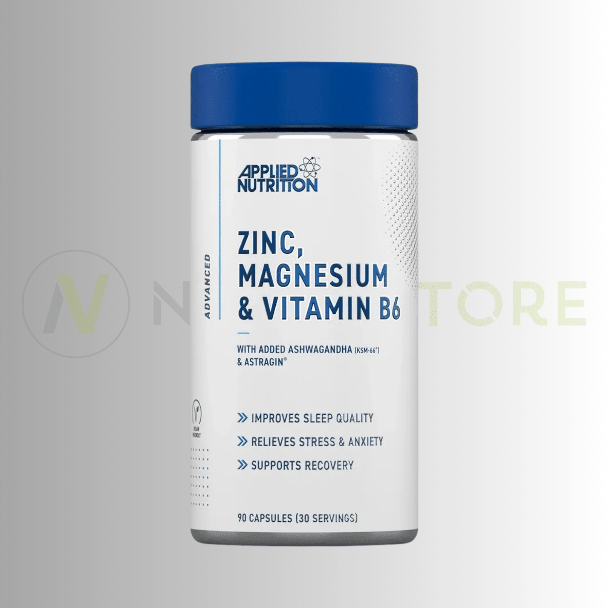Applied Nutrition ZMA+ – Zinc, Magnesium & Vitamin B6 with Ashwagandha | Informed - Sport Tested | 90 Capsules - Nutristore