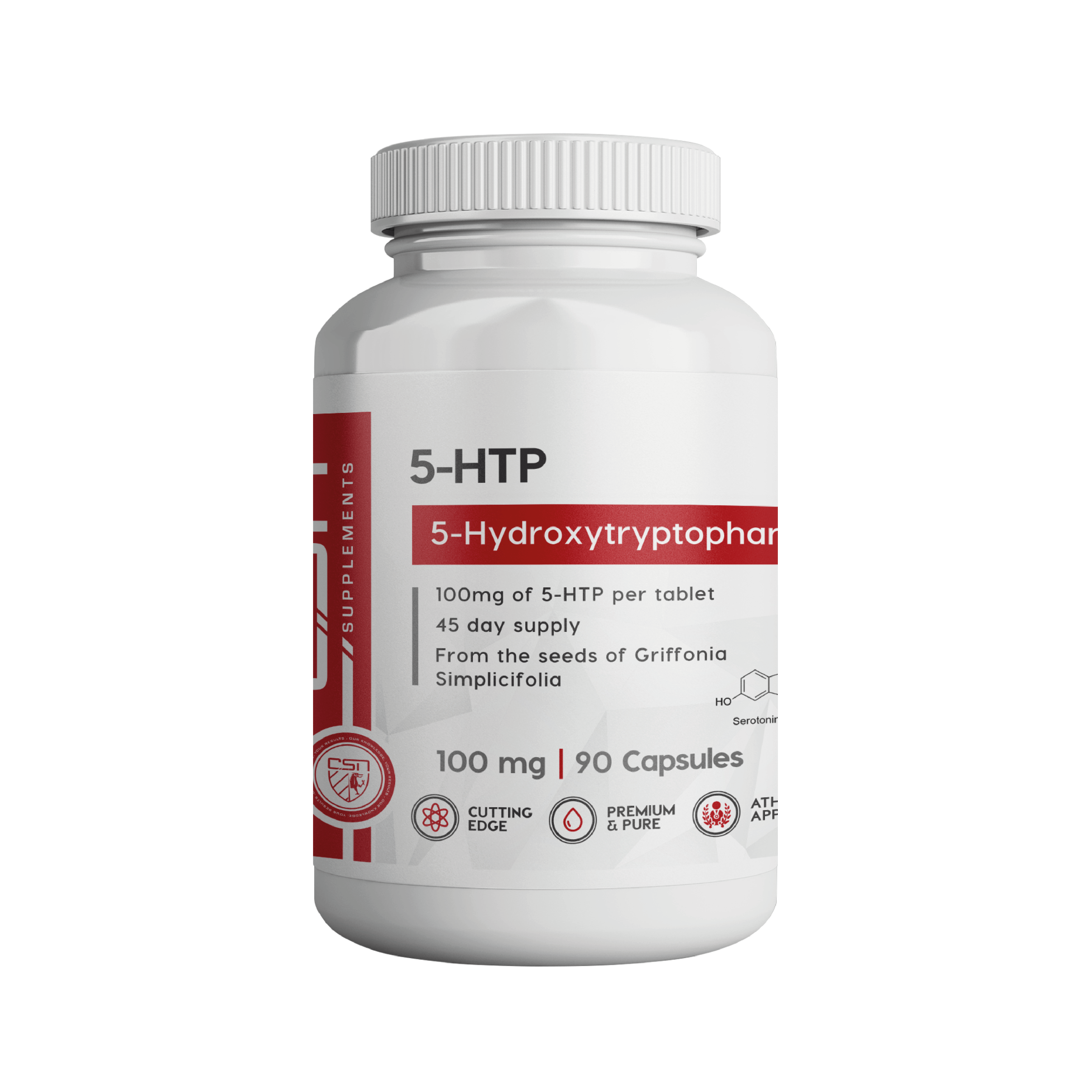 CSN Supps 5 - HTP 100mg - 90 Capsules - Nutristore