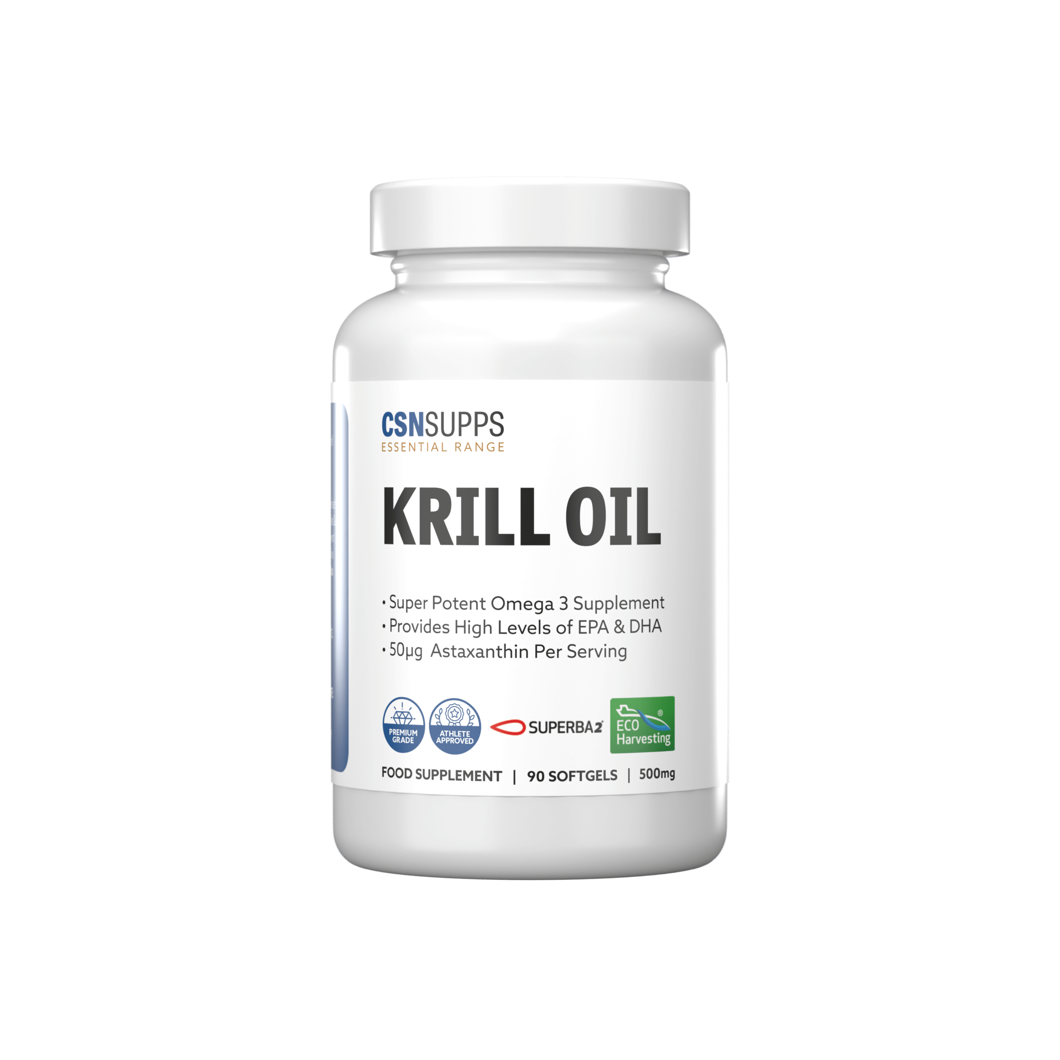 CSN Supps Superba Krill Oil 500mg - 90 Softgels - Nutristore