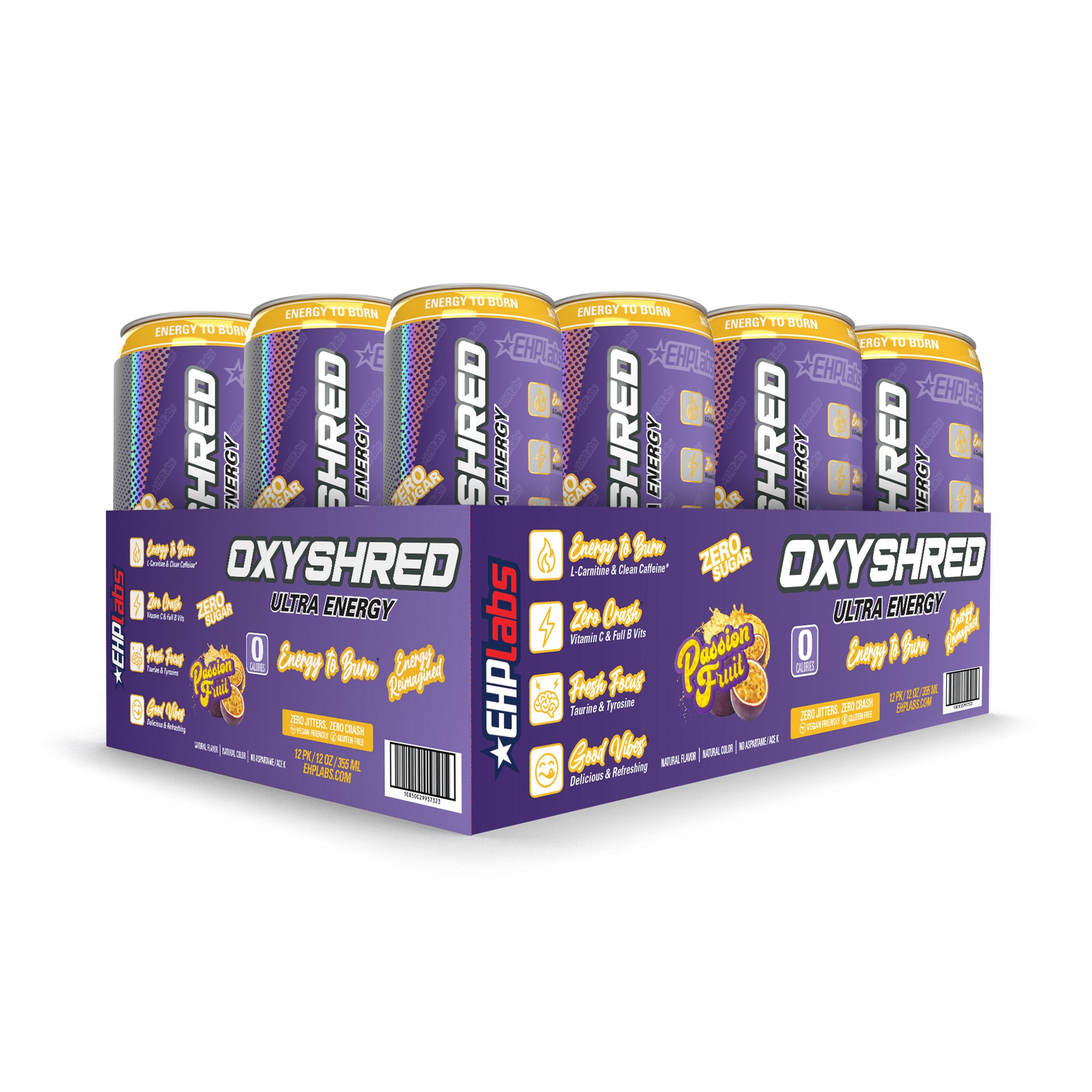 EHP Labs OxyShred Ultra Energy Drink RTD (12 - Pack) - Nutristore