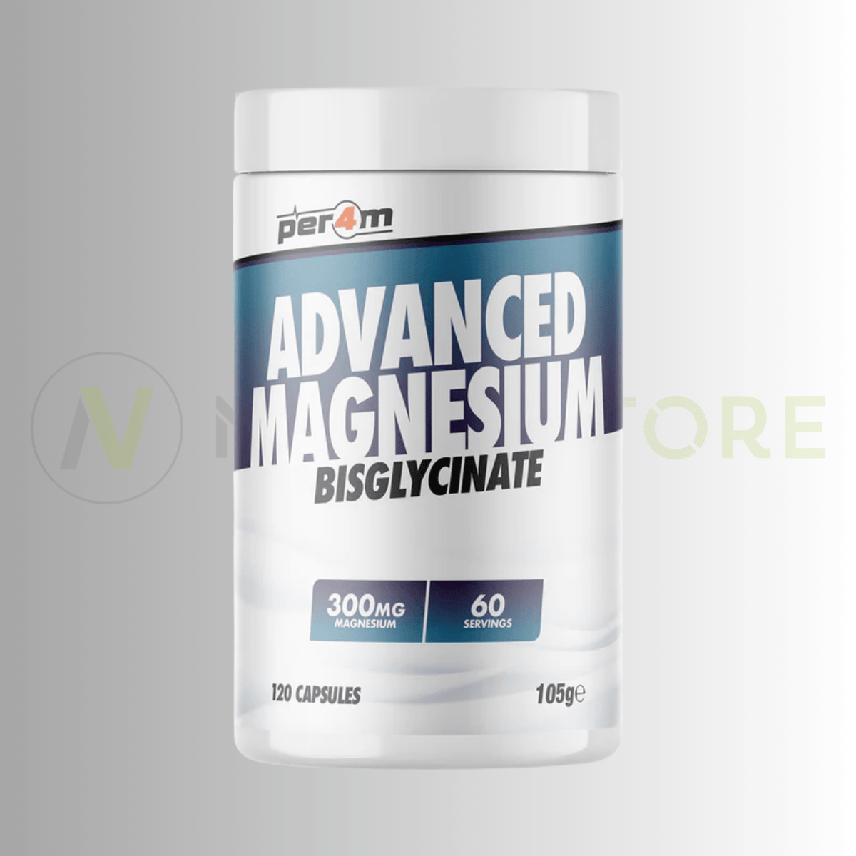 PER4M Advanced Magnesium Bisglycinate 120 Caps – 300mg Elemental Magnesium | High Absorption - Nutristore