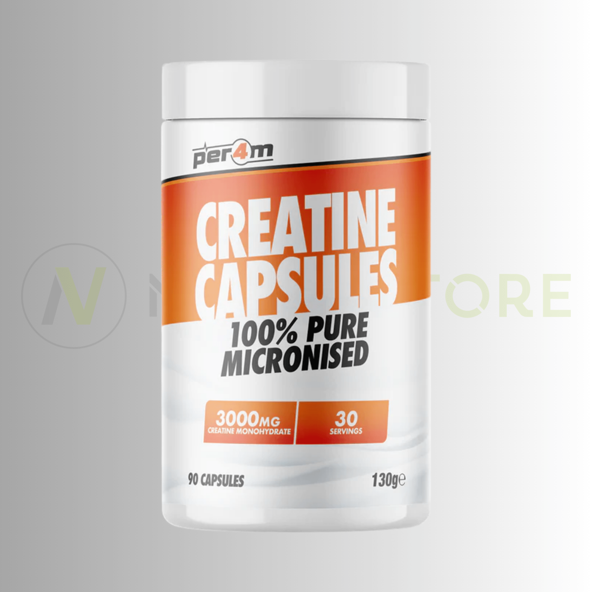 PER4M Creatine Capsules 100% Pure Micronised 90 Caps – Creatine Monohydrate Capsules - Nutristore