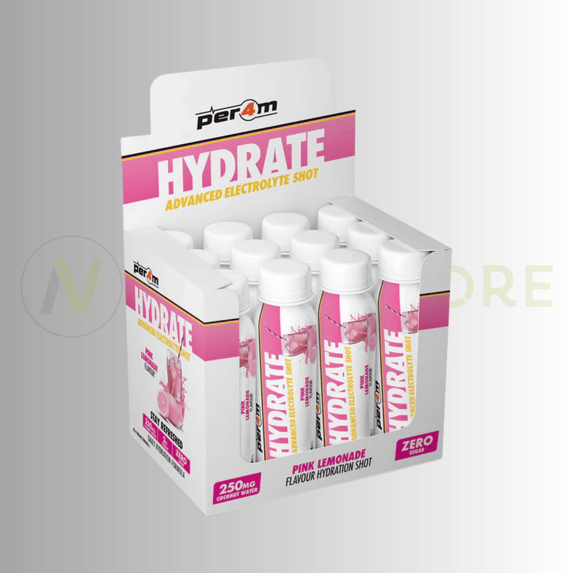 PER4M Hydration Advanced Electrolyte Shot 12 x 100ml – Taurine, Electrolytes & Coconut Water - Nutristore
