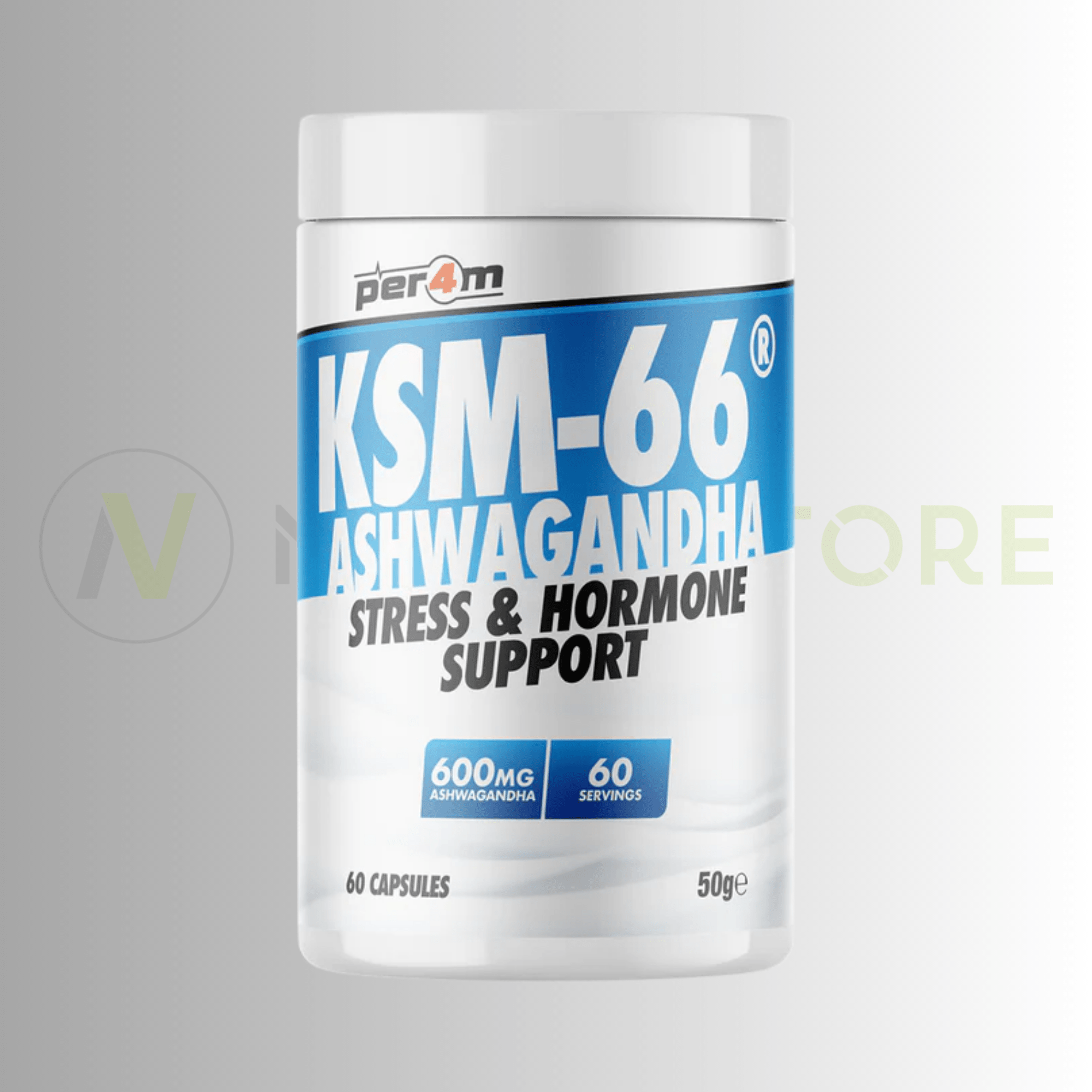 PER4M KSM-66® Ashwagandha Stress & Hormone Support 60 Capsules – 600mg Adaptogen Support - Nutristore