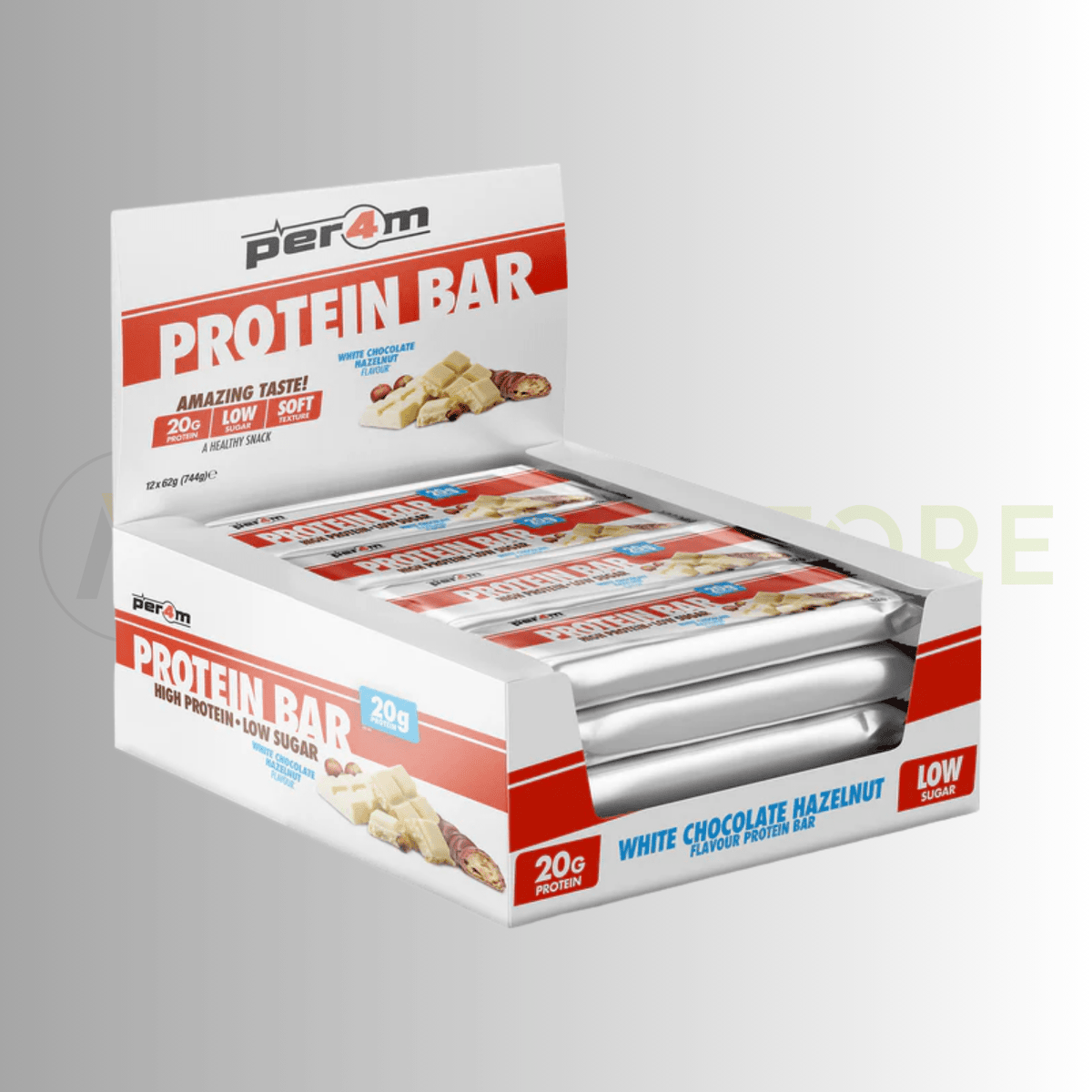 PER4M Protein Bar 12 x 62g – High Protein Low Sugar Snack - Nutristore