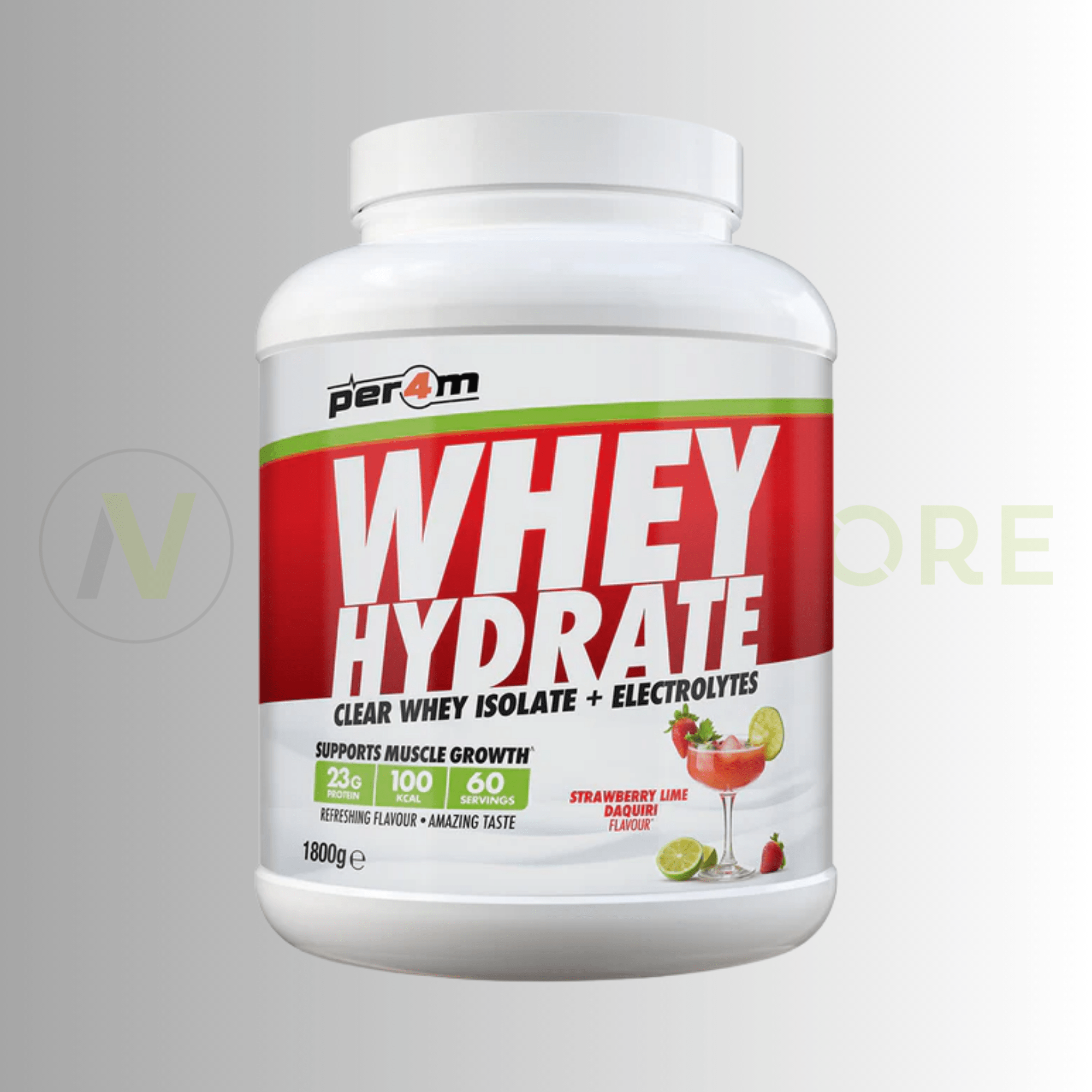 PER4M Whey Hydrate Clear Whey Isolate & Electrolytes | Clear Protein Recovery Drink | 1.8kg - Nutristore