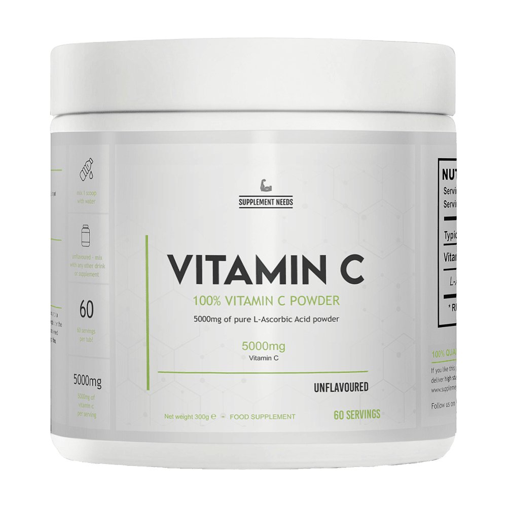 Supplement Needs Vitamin C Powder 5000mg - 300g - Nutristore