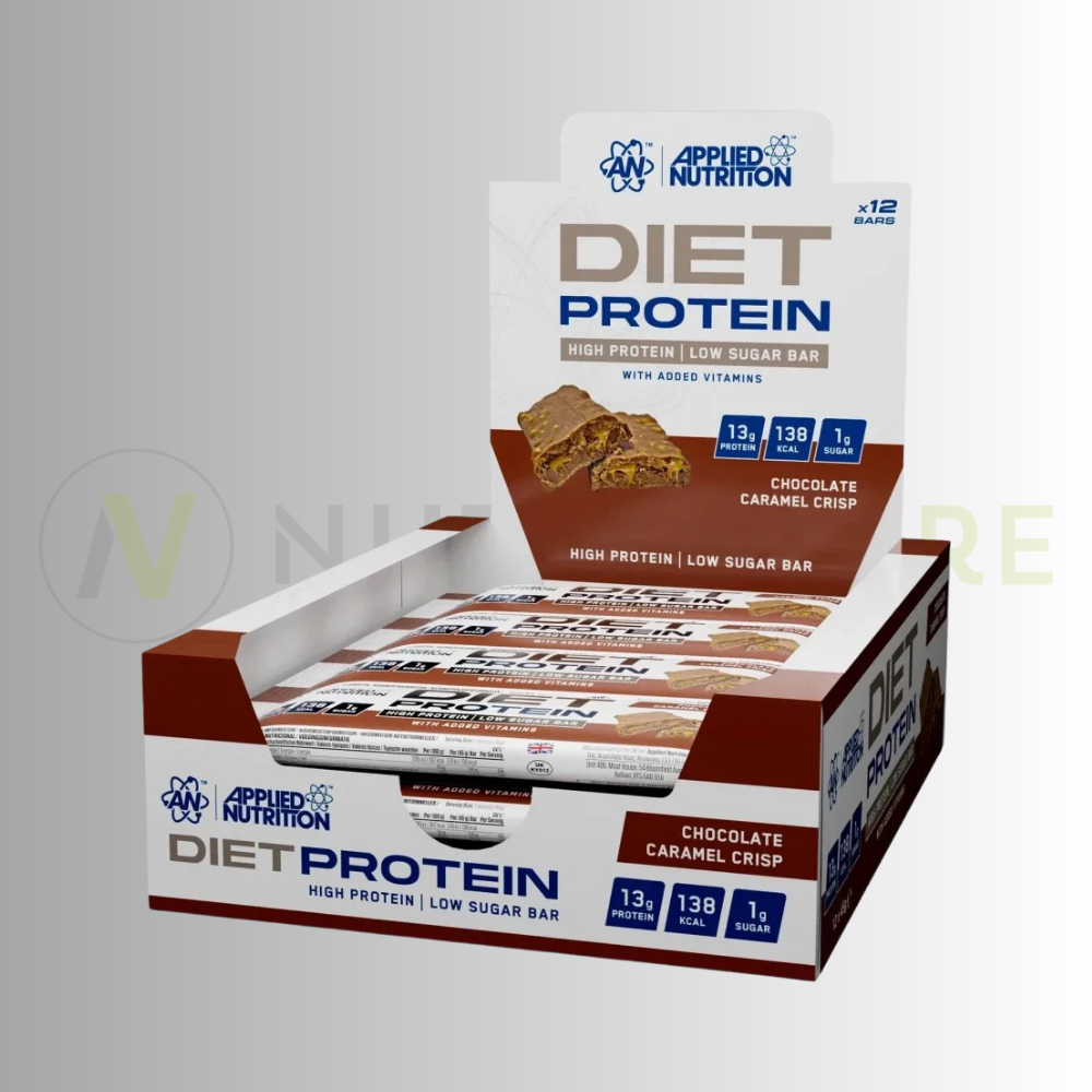Applied Nutrition Diet Protein Bar | 12g Protein | Low Sugar Snack | 12 x 45g Bars