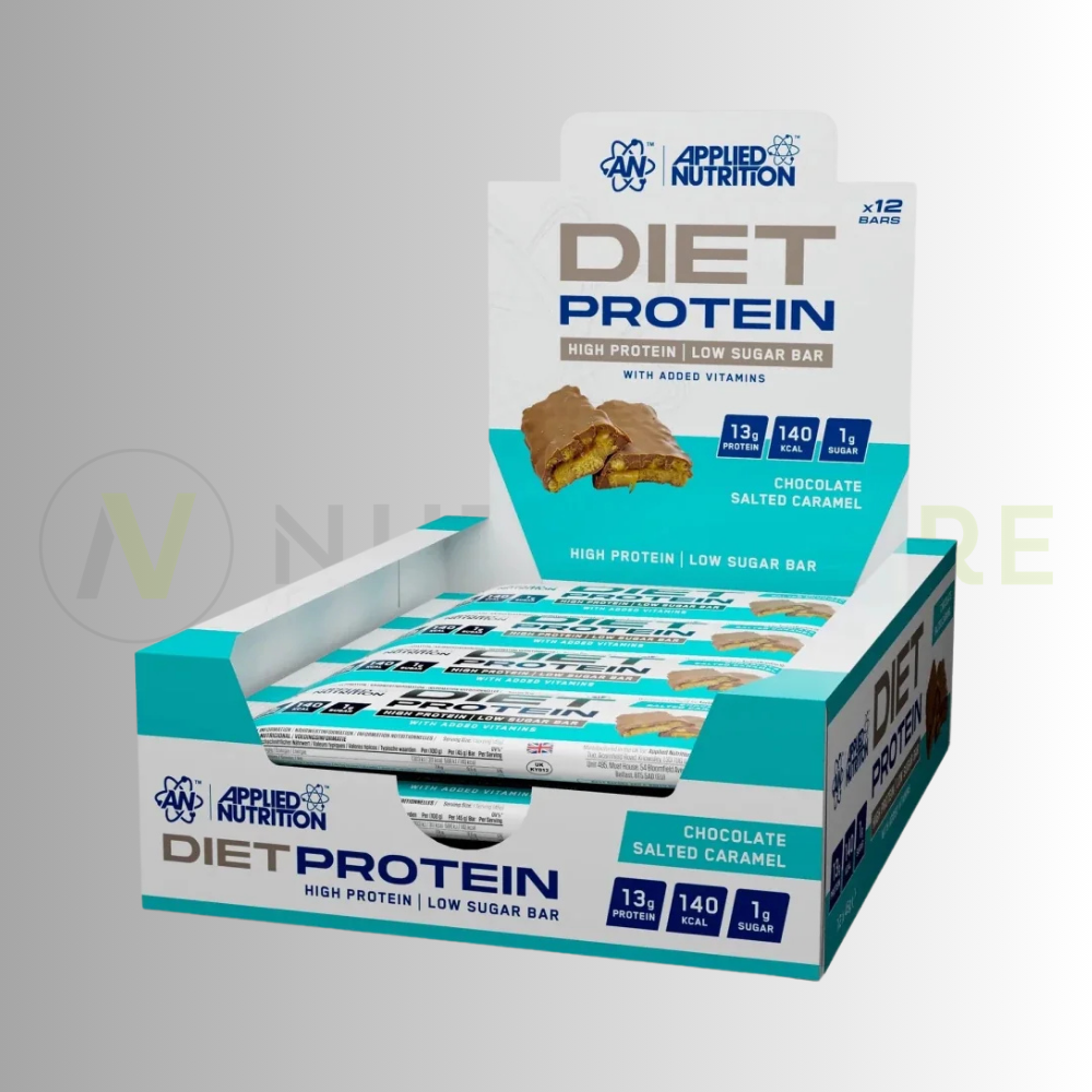 Applied Nutrition Diet Protein Bar | 12g Protein | Low Sugar Snack | 12 x 45g Bars