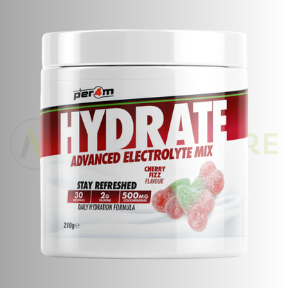 PER4M Hydrate Advanced Electrolyte Mix 210g – Taurine, Electrolytes & Coconut Water Extract