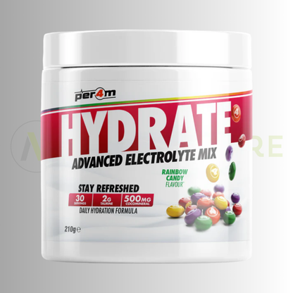 PER4M Hydrate Advanced Electrolyte Mix 210g – Taurine, Electrolytes & Coconut Water Extract