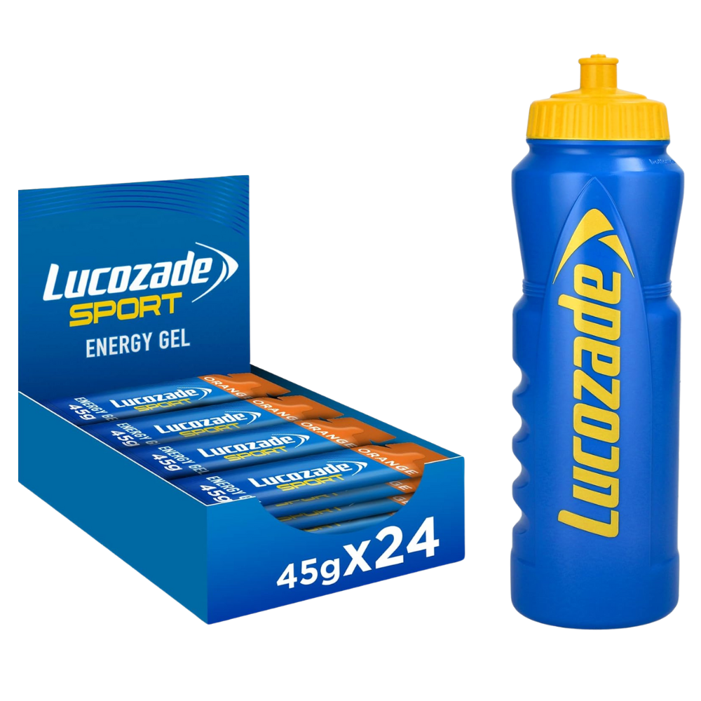 Lucozade Sport Dual-Fuel Energy Gels & 1L Water Bottle