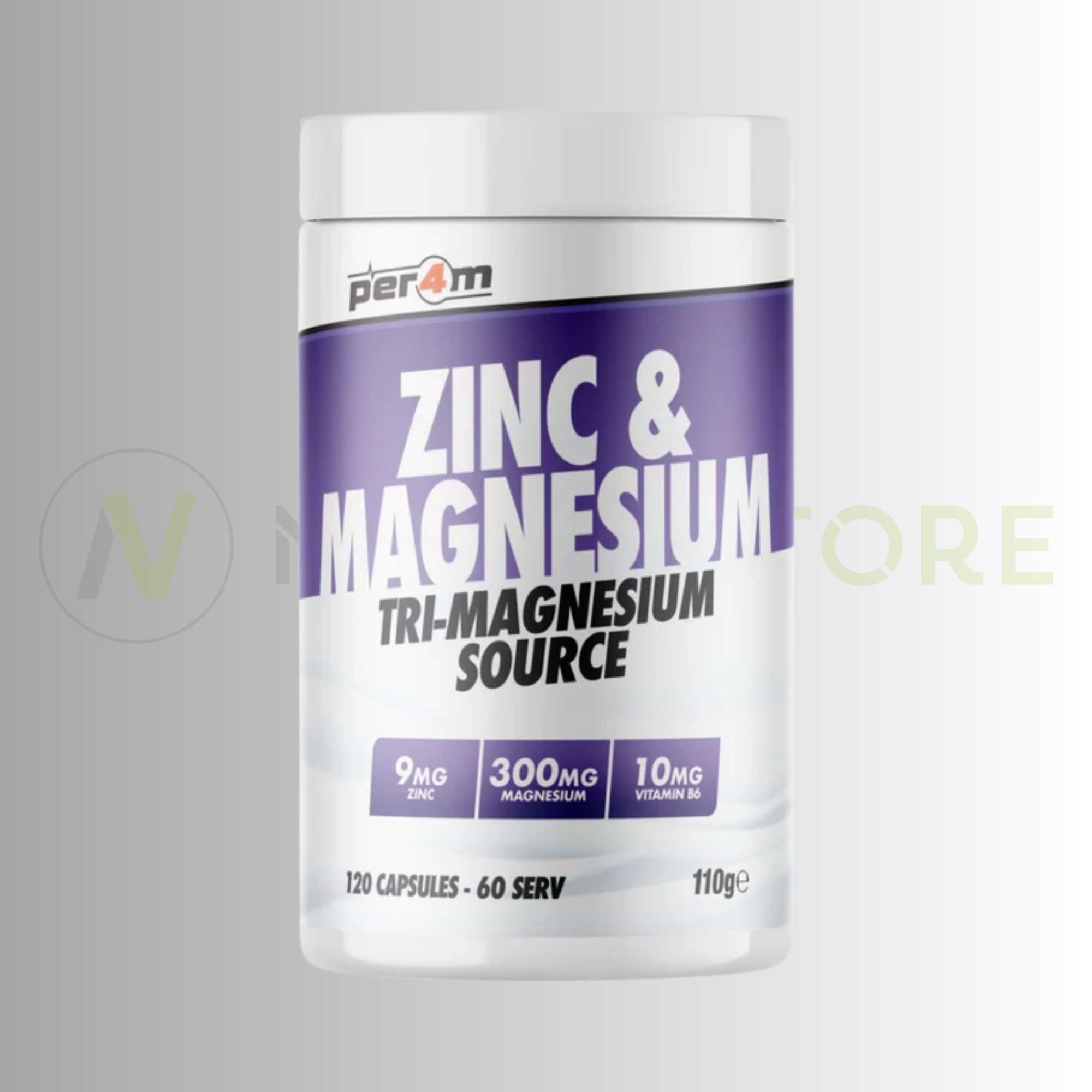 PER4M Zinc & Magnesium Capsules | Triple-Source Magnesium, Zinc & Vitamin B6 | 120 Capsules