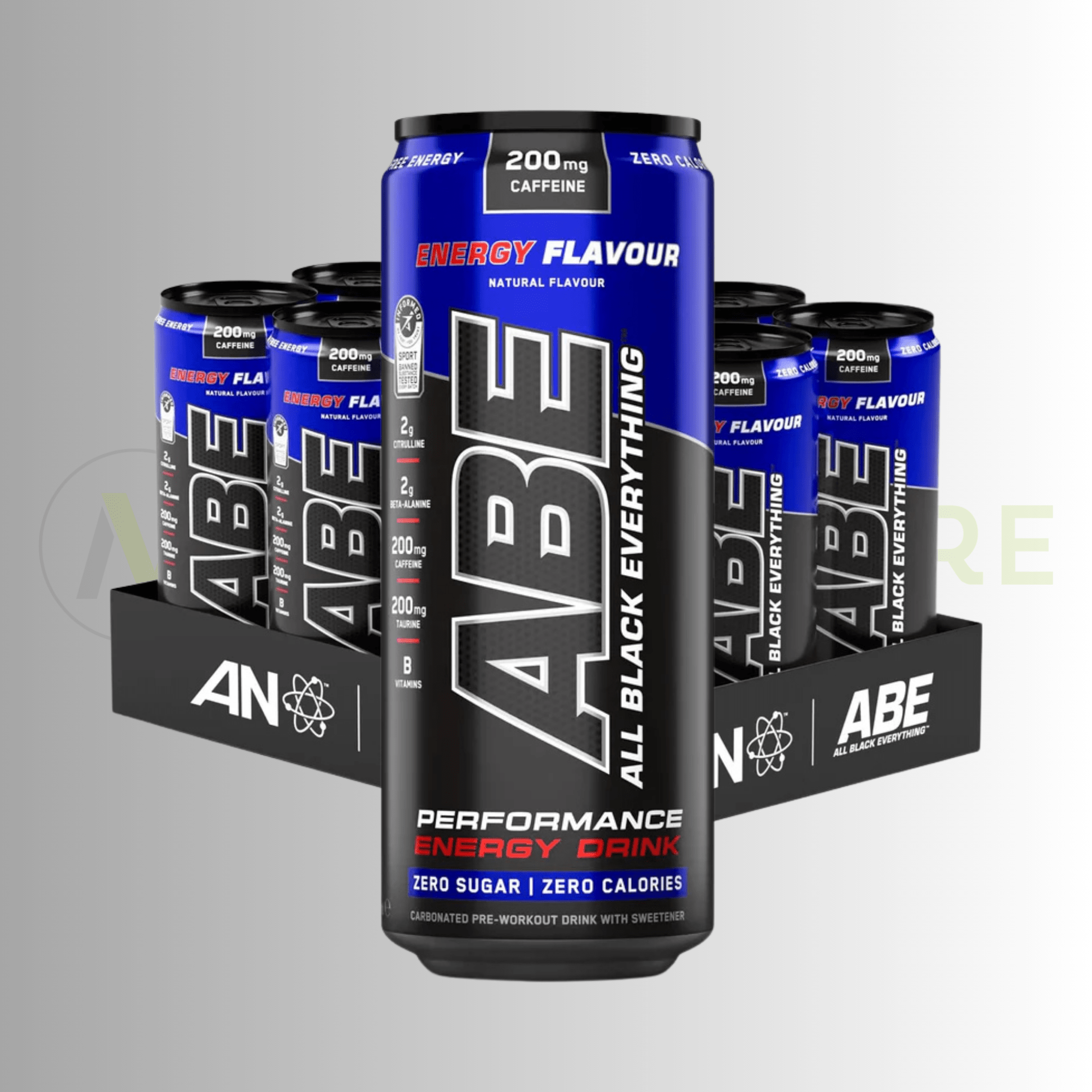 Applied Nutrition ABE Energy & Performance Drink – 200mg Caffeine | Zero Sugar | Informed - Sport |12 x 330ml - Nutristore