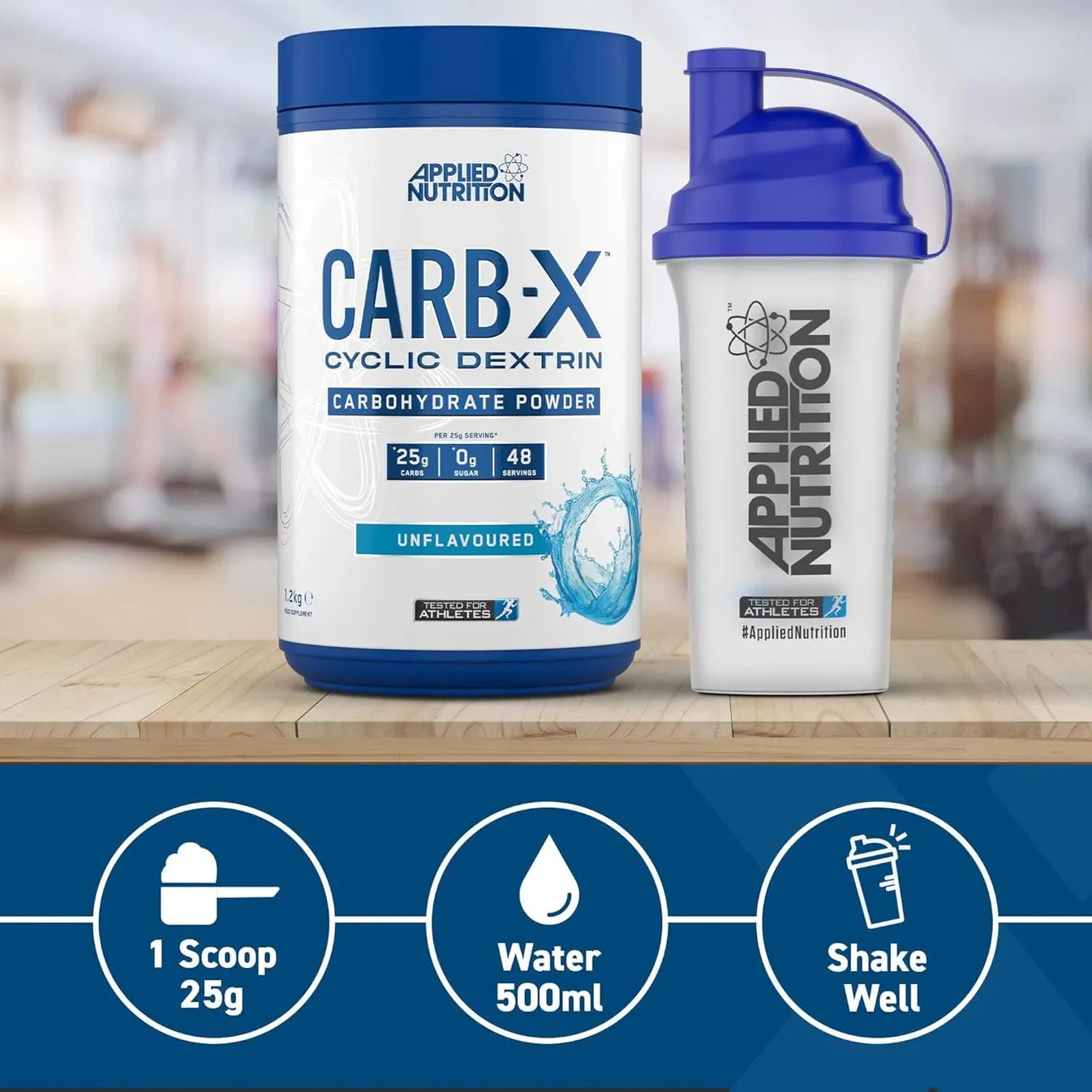 Applied Nutrition Carb X – Cluster Dextrin Carbohydrate Powder | Informed - Sport Tested | 1.2kg - Nutristore