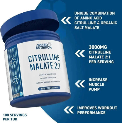 Applied Nutrition Citrulline Malate Powder | Pump & Performance Support | 300g - Nutristore