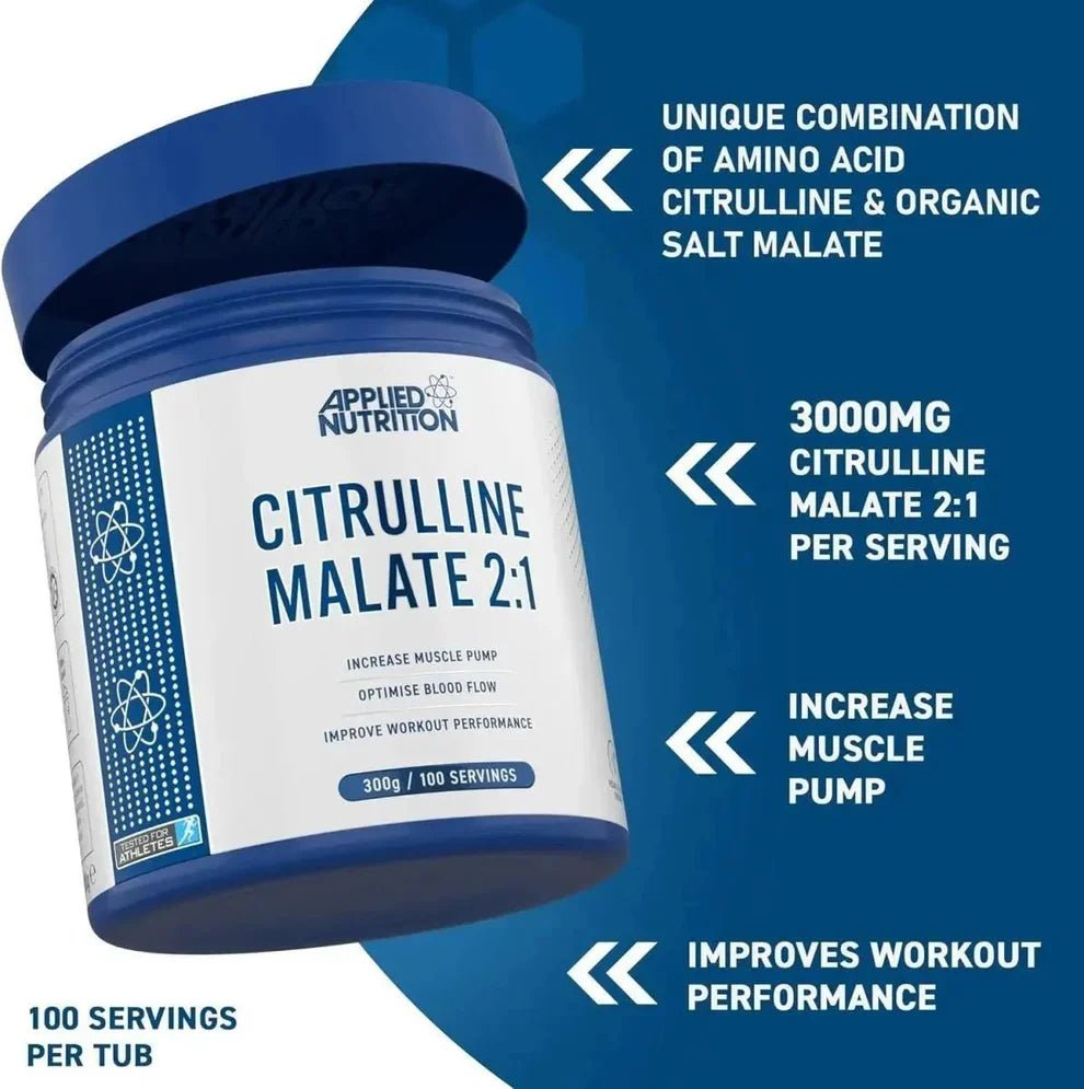 Applied Nutrition Citrulline Malate Powder | Pump & Performance Support | 300g - Nutristore
