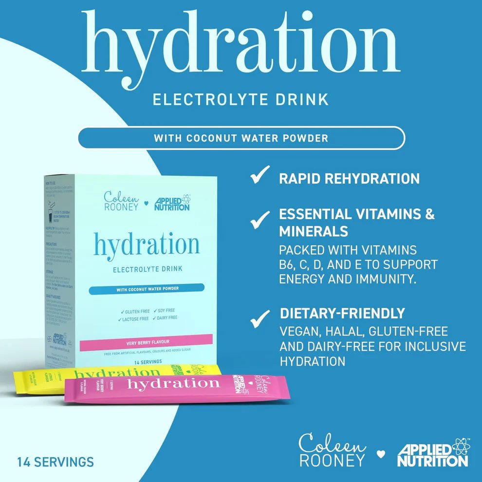 Applied Nutrition Coleen Rooney Hydration Powder | Electrolytes & Vitamins | 14 Sticks | 14 Servings - Nutristore