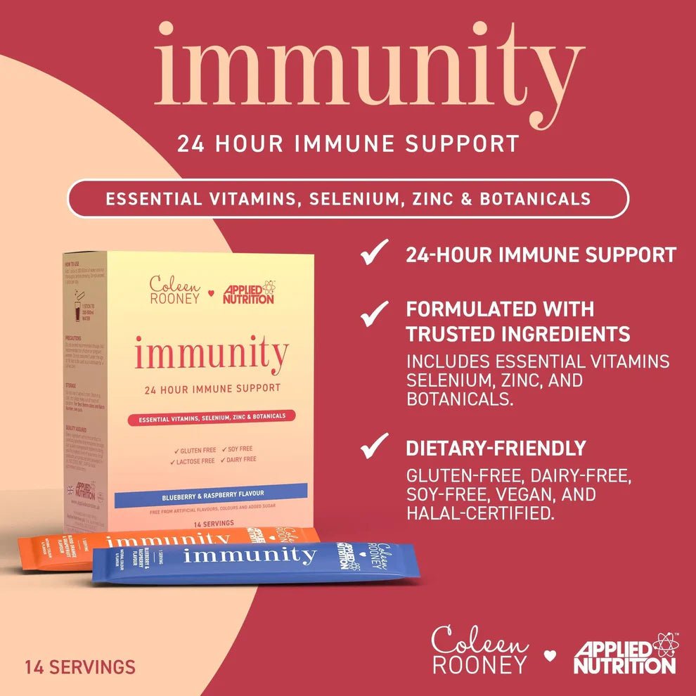 Applied Nutrition Coleen Rooney Immunity Powder | Immune Support Formula | 14 Sticks | 14 Servings - Nutristore