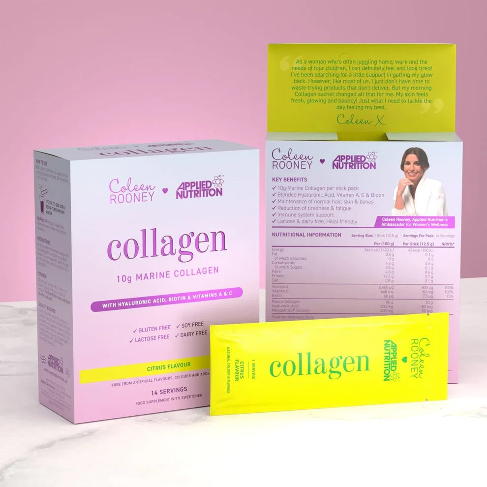 Applied Nutrition Coleen Rooney Marine Collagen | 10g Collagen | 14 Sticks | 14 Servings - Nutristore