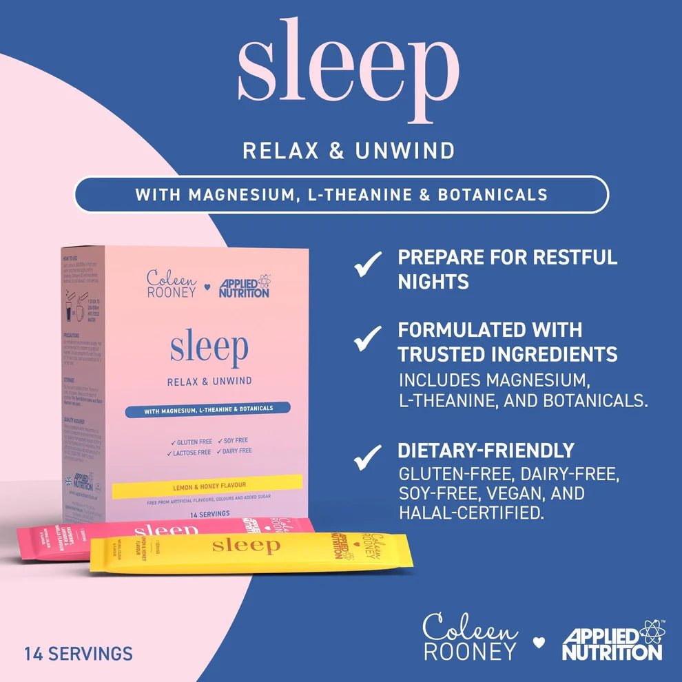 Applied Nutrition Coleen Rooney Sleep Powder | Sleep & Recovery Support | 14 Sticks | 14 Servings - Nutristore