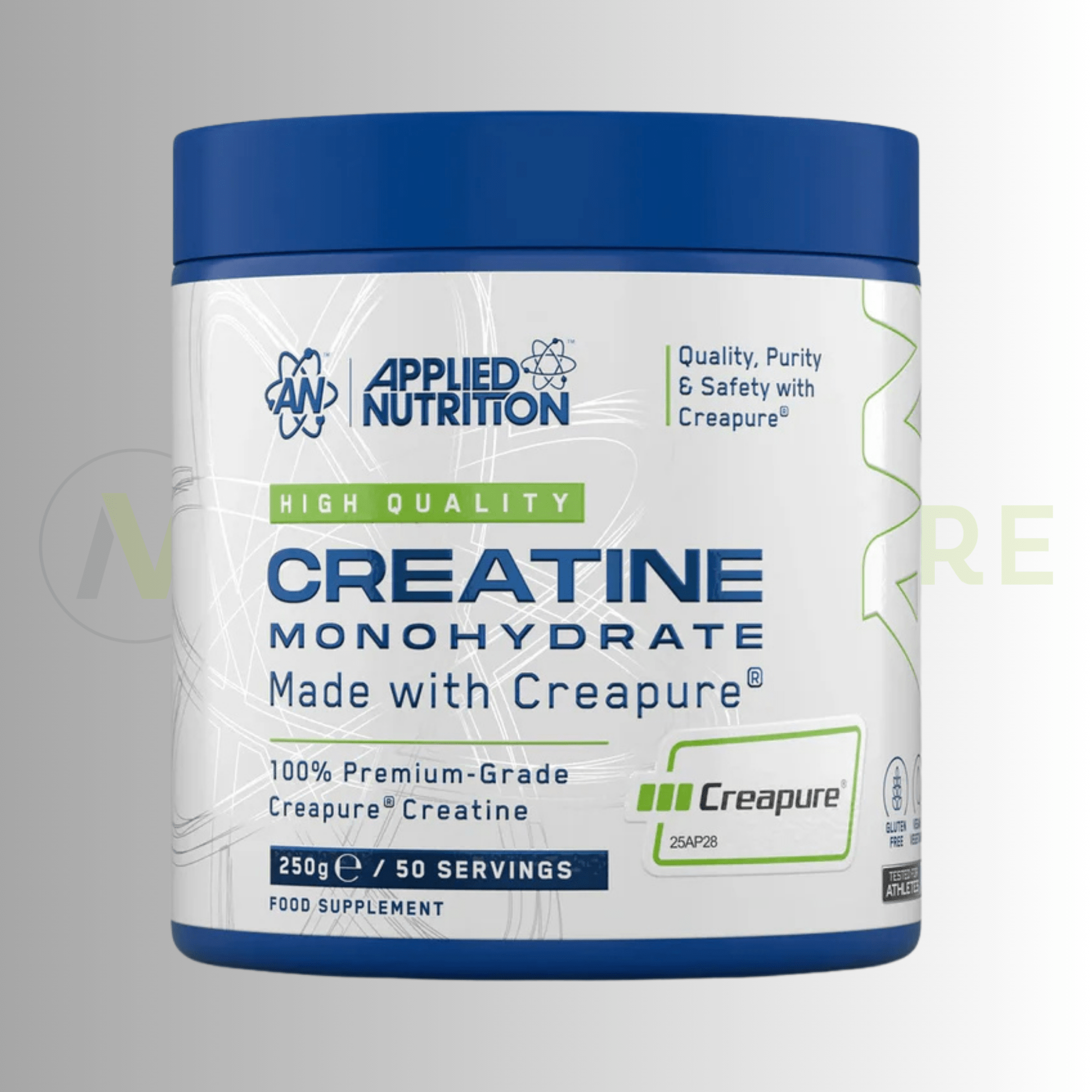 Applied Nutrition Creapure® Creatine Monohydrate | Premium Creatine | 250g | 50 Servings - Nutristore