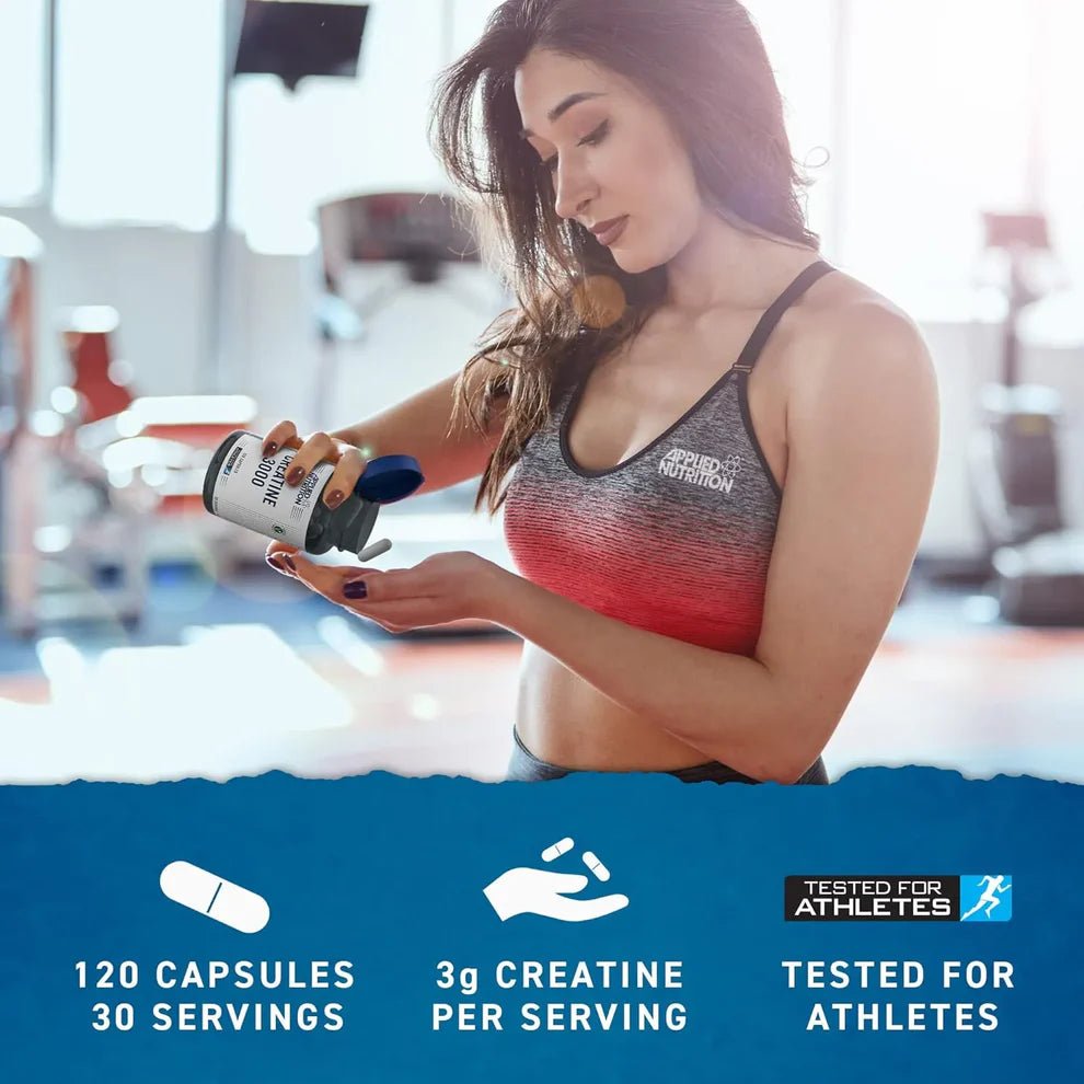 Applied Nutrition Creatine 3000 – 3g Creatine Monohydrate | Informed - Sport | 120 Capsules - Nutristore