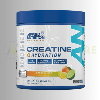 Applied Nutrition Creatine + Hydration | Electrolytes, Vitamins & 5g Creatine | 330g | 30 Servings - Nutristore