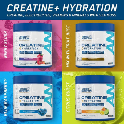 Applied Nutrition Creatine + Hydration | Electrolytes, Vitamins & 5g Creatine | 330g | 30 Servings - Nutristore