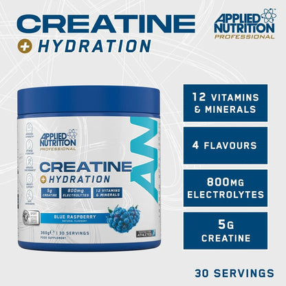 Applied Nutrition Creatine + Hydration | Electrolytes, Vitamins & 5g Creatine | 330g | 30 Servings - Nutristore