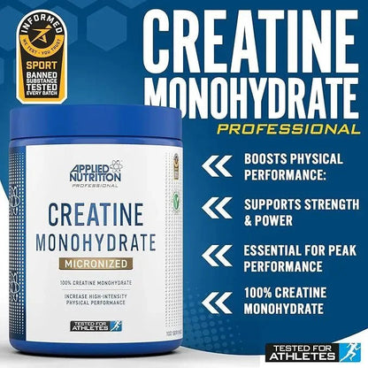 Applied Nutrition Creatine Monohydrate – 5g Creatine | Micronized Powder | Informed Sport | 1kg - Nutristore