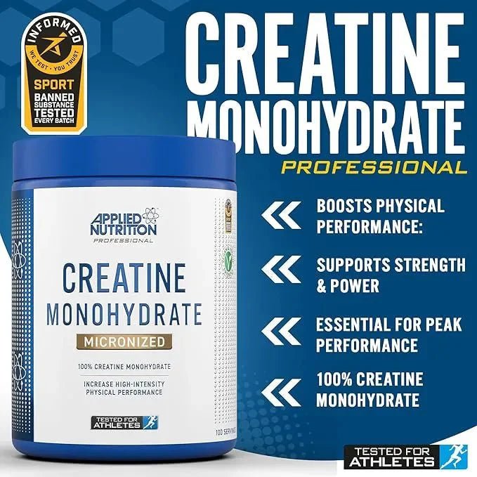 Applied Nutrition Creatine Monohydrate – 5g Creatine | Micronized Powder | Informed Sport | 1kg - Nutristore