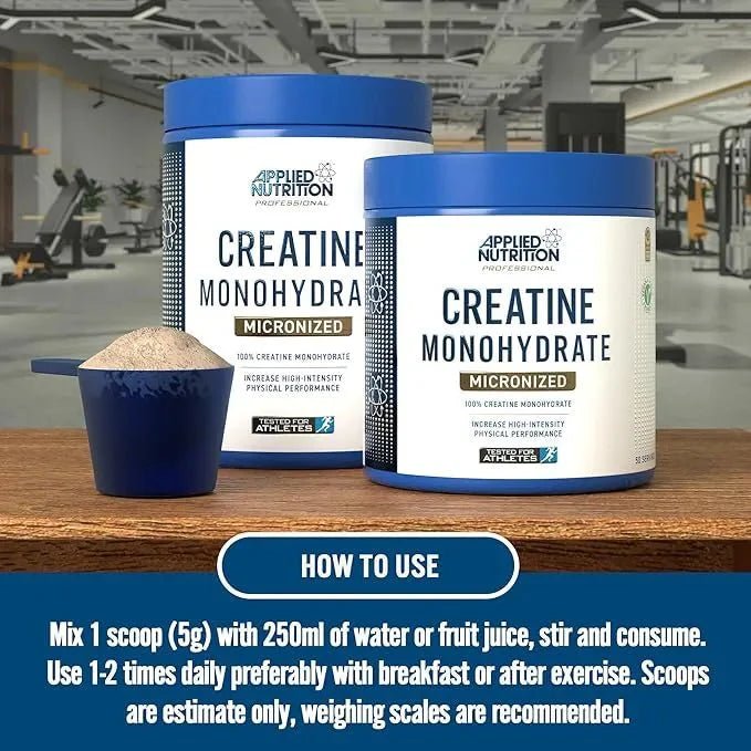 Applied Nutrition Creatine Monohydrate – 5g Creatine | Micronized Powder | Informed Sport | 1kg - Nutristore