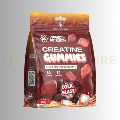 Applied Nutrition Creatine Monohydrate Gummies | 3g Creatine | 80 Gummies | 20 Servings - Nutristore