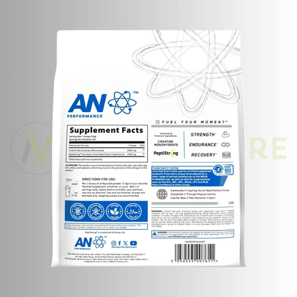 Applied Nutrition Creatine Monohydrate + PeptiStrong® | Strength, Performance & Recovery | 444g | 60 Servings - Nutristore
