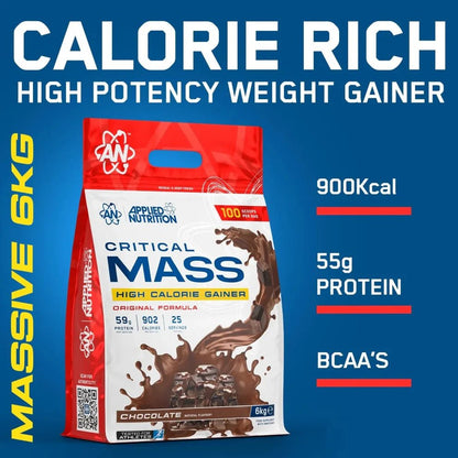 Applied Nutrition Critical Mass Original – High Calorie Weight Gainer | 917 Calories | Informed - Sport Tested | 6kg - Nutristore