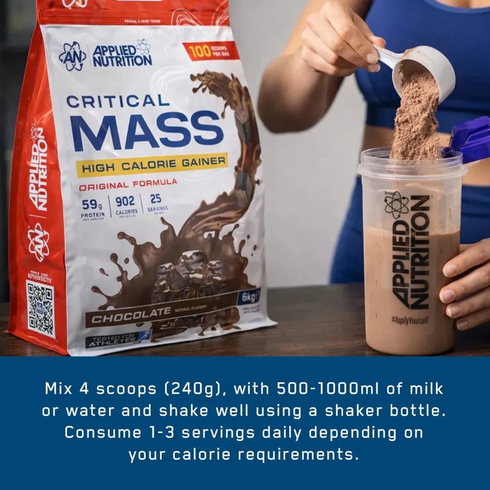 Applied Nutrition Critical Mass Original – High Calorie Weight Gainer | 917 Calories | Informed - Sport Tested | 6kg - Nutristore