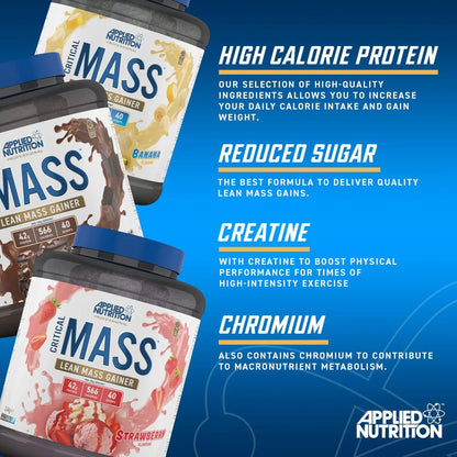 Applied Nutrition Critical Mass Professional – Lean Mass Gainer | 42g Protein | Informed - Sport Tested | 6kg - Nutristore