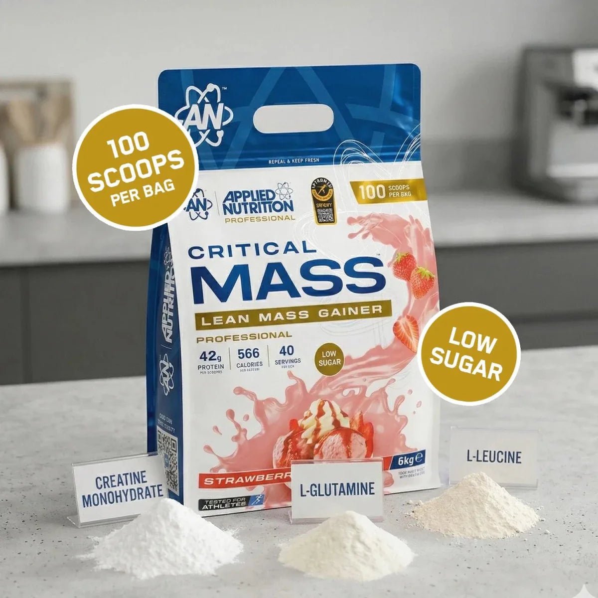 Applied Nutrition Critical Mass Professional – Lean Mass Gainer | 42g Protein | Informed - Sport Tested | 6kg - Nutristore