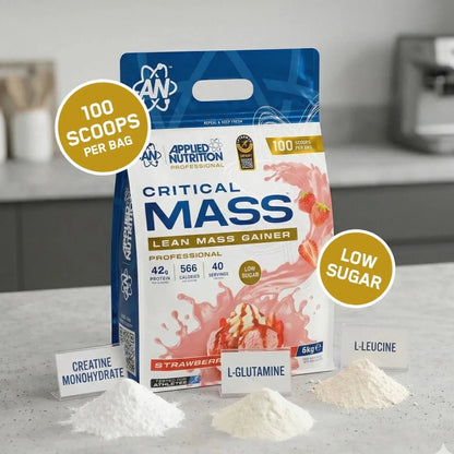 Applied Nutrition Critical Mass Professional – Lean Mass Gainer | 42g Protein | Informed - Sport Tested | 6kg - Nutristore