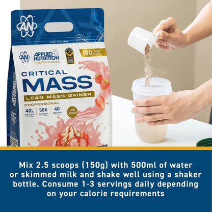 Applied Nutrition Critical Mass Professional – Lean Mass Gainer | 42g Protein | Informed - Sport Tested | 6kg - Nutristore
