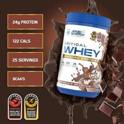 Applied Nutrition Critical Whey – 24g Protein | 4 Protein Blend | Informed - Sport Tested | 825g - Nutristore