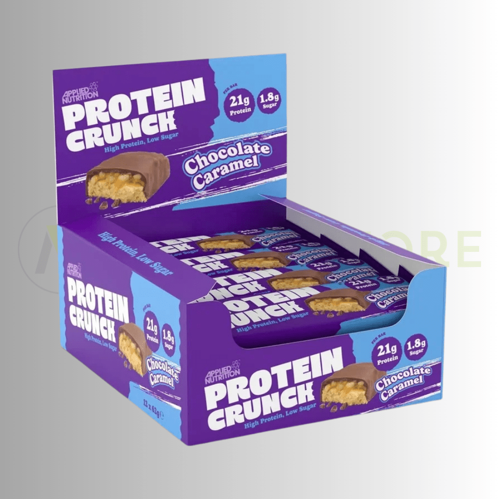 Applied Nutrition Crunch Protein Bar | 21g Protein | Low Sugar | 12 x 62g Bars - Nutristore