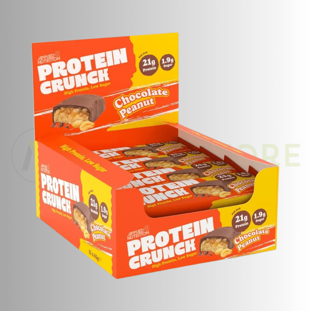 Applied Nutrition Crunch Protein Bar | 21g Protein | Low Sugar | 12 x 62g Bars - Nutristore