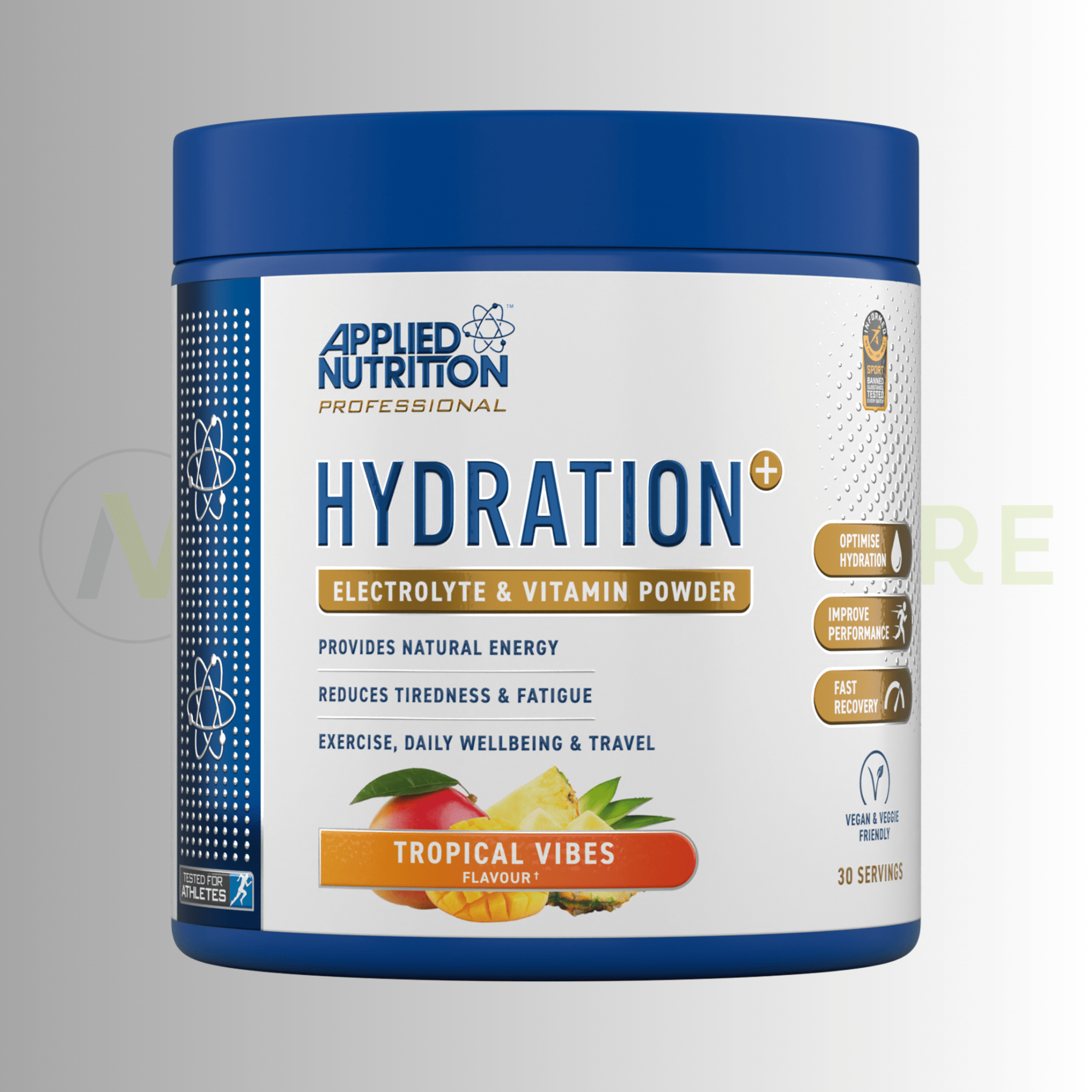 Applied Nutrition Hydration+ Electrolyte & Vitamin Powder | Hydration & Energy Support | 240g | 30 Servings - Nutristore