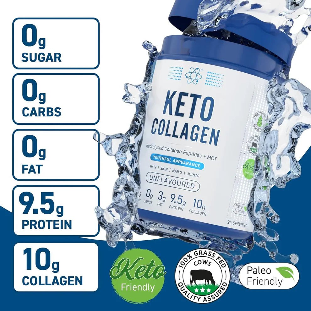 Applied Nutrition Keto Collagen + Coconut Powder | Hydrolysed Collagen & MCTs | 325g | 25 Servings - Nutristore
