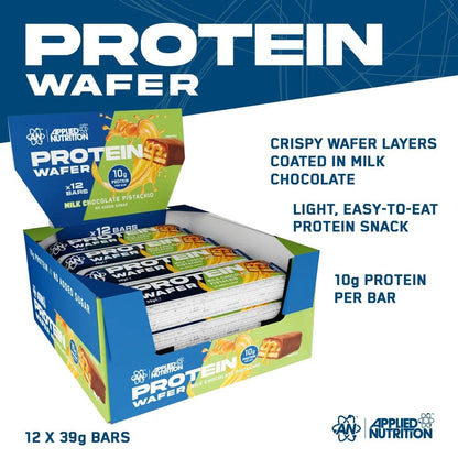 Applied Nutrition Protein Wafer | 10g Protein | Light Crispy Wafer Bar | 12 x 39g Bars - Nutristore