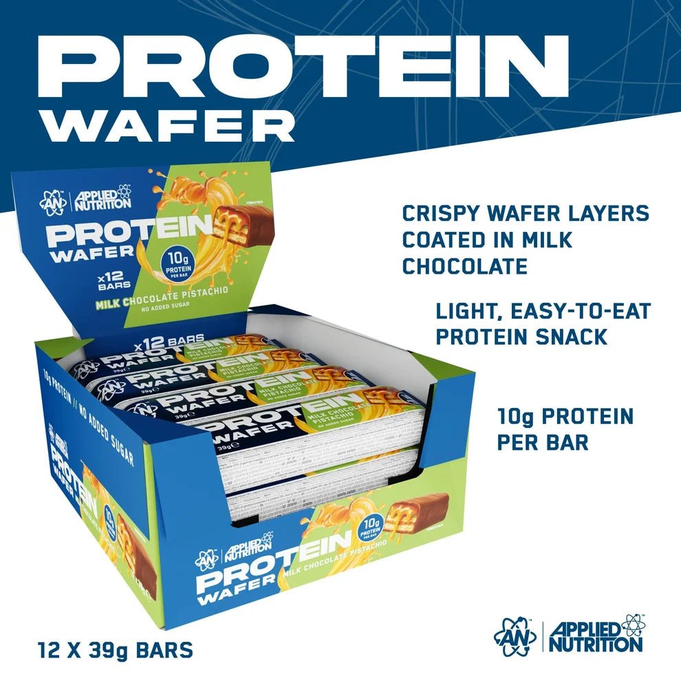 Applied Nutrition Protein Wafer | 10g Protein | Light Crispy Wafer Bar | 12 x 39g Bars - Nutristore